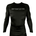 West Coast All Black Rash Guards Long Sleeves #8253 A