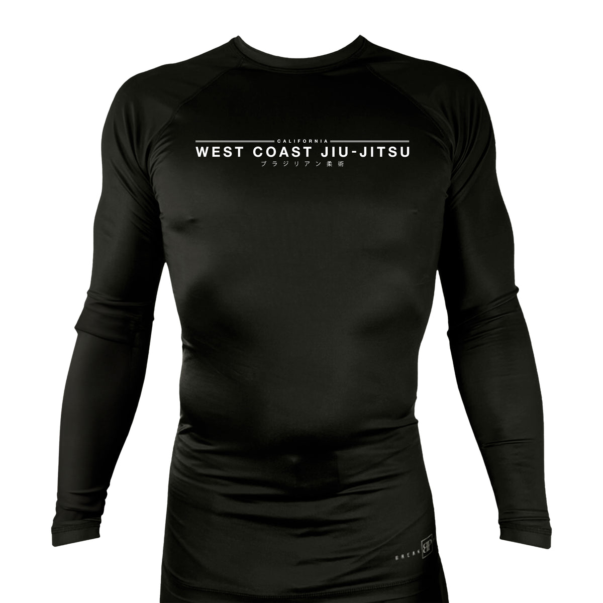 West Coast All Black Rash Guards Long Sleeves #8253 A