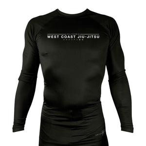 West Coast All Black Rash Guards Long Sleeves #8253 A
