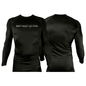 West Coast All Black Rash Guards Long Sleeves #8253 A