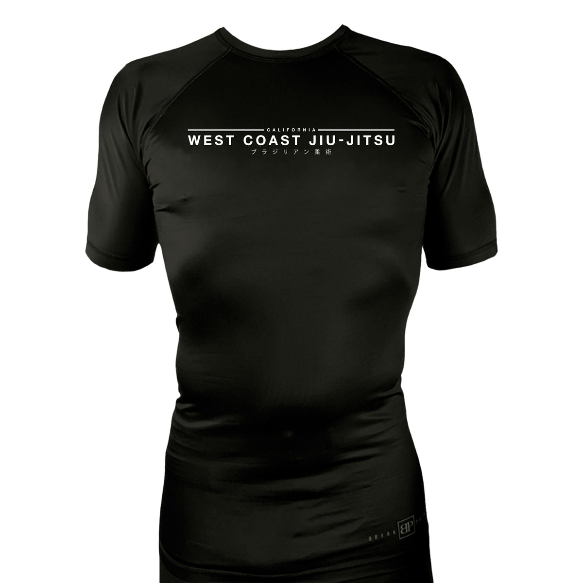 West Coast All Black Rash Guards Short Sleeves #8253 A