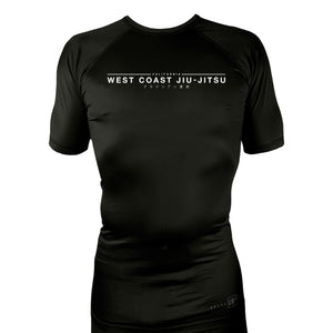 West Coast All Black Rash Guards Short Sleeves #8253 A