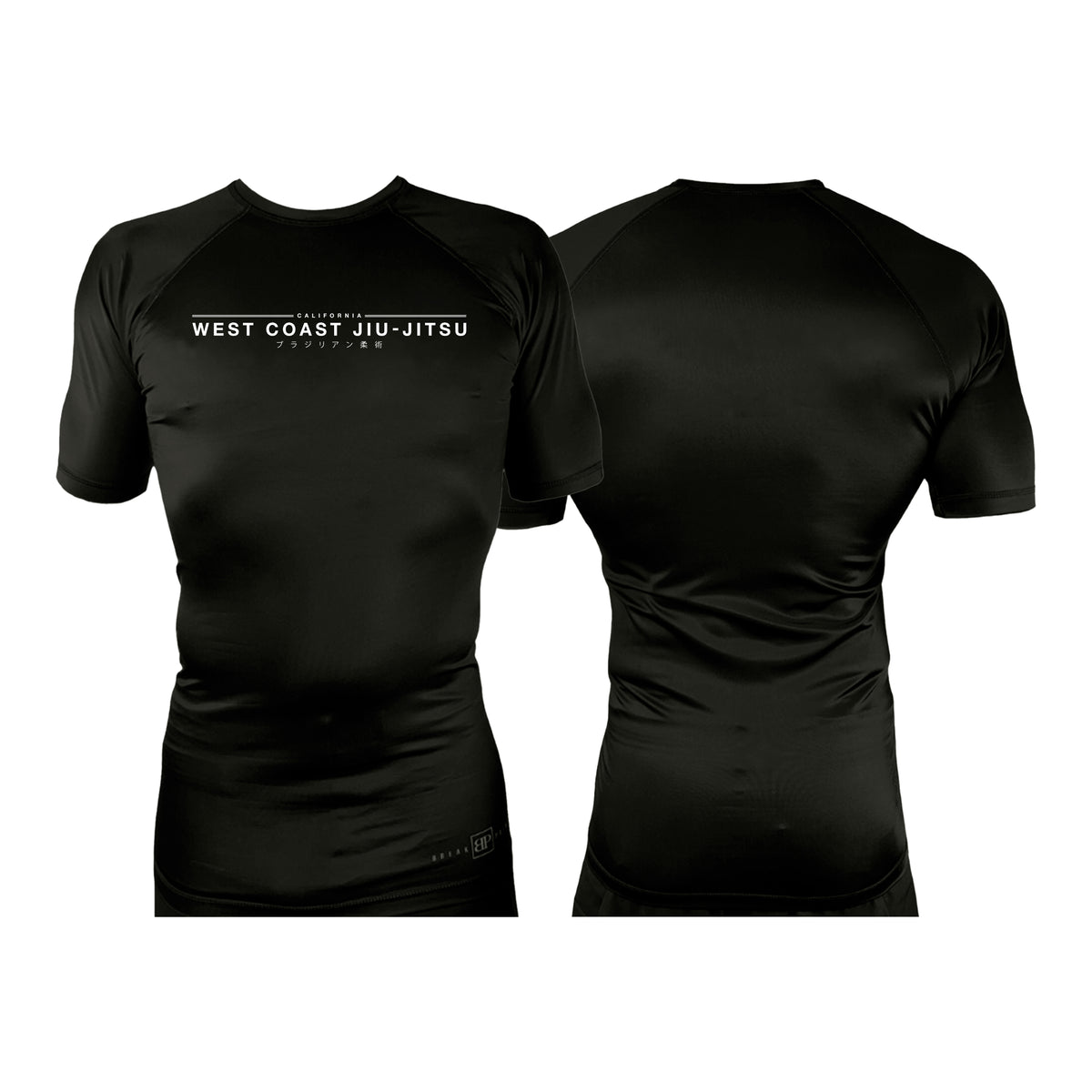 West Coast All Black Rash Guards Short Sleeves #8253 A