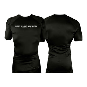 West Coast All Black Rash Guards Short Sleeves #8253 A