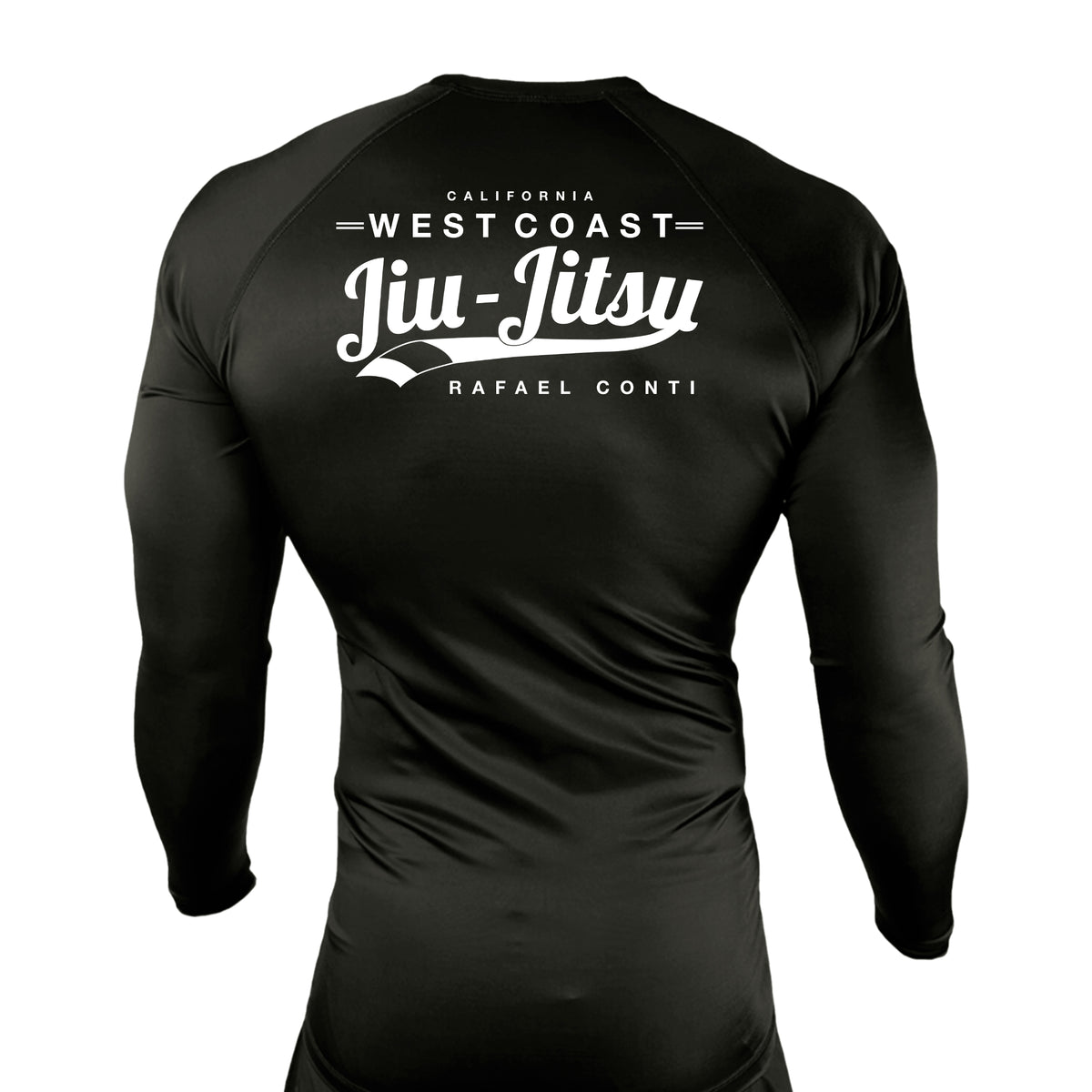 West Coast All Black Rash Guards Long Sleeves #8253 C