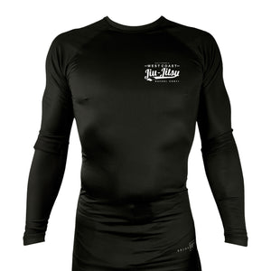 West Coast All Black Rash Guards Long Sleeves #8253 C