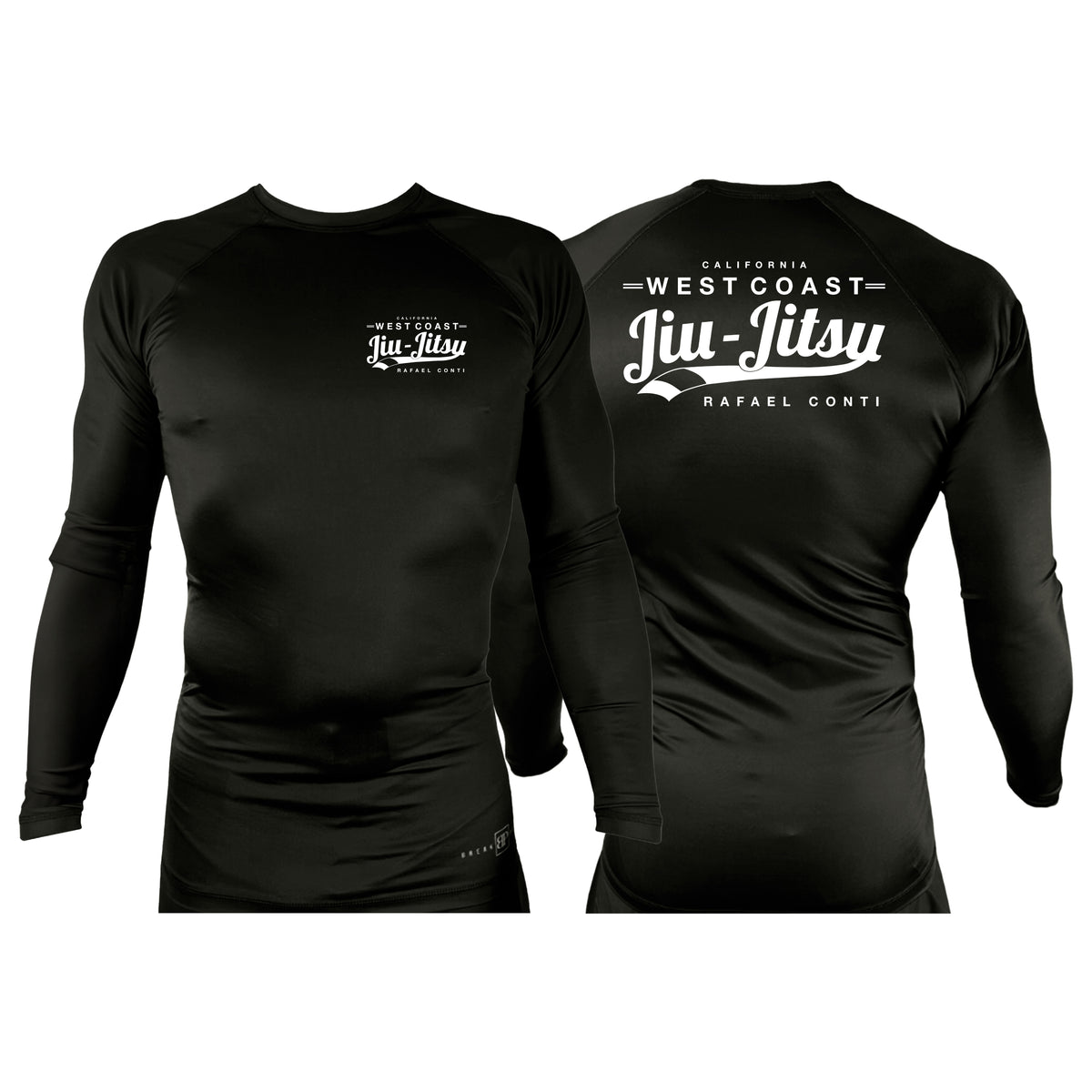 West Coast All Black Rash Guards Long Sleeves #8253 C