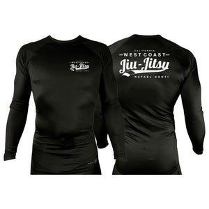 West Coast All Black Rash Guards Long Sleeves #8253 C