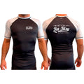 West Coast All Black Ranked Short Sleeve Rash Guards #8253 C