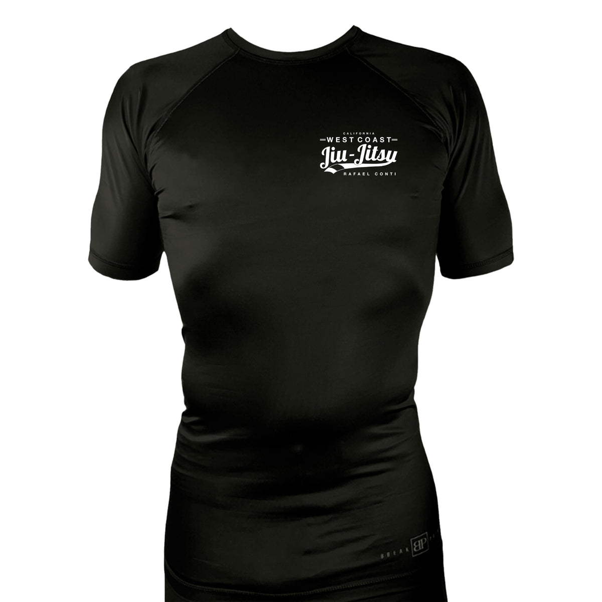 West Coast All Black Rash Guards Short Sleeves #8253 C
