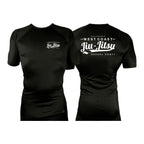 West Coast All Black Rash Guards Short Sleeves #8253 C