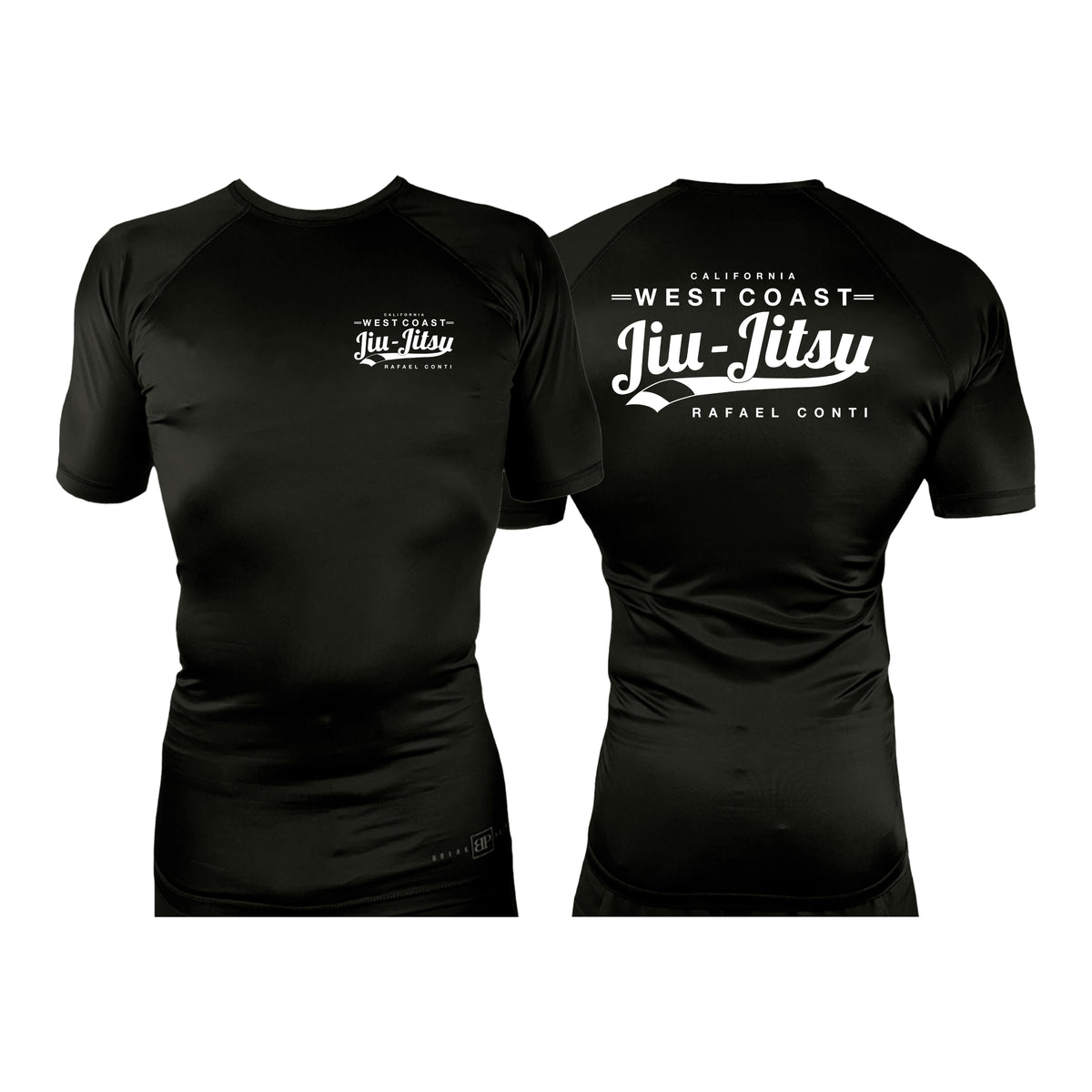 West Coast All Black Rash Guards Short Sleeves #8253 C