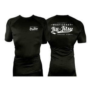 West Coast All Black Rash Guards Short Sleeves #8253 C