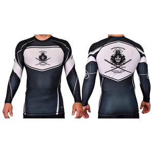 PMAA Academy Rash Guards Black/White #8254 A