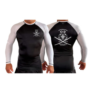 PMAA All Black Ranked Long Sleeve Rash Guards #8254 A