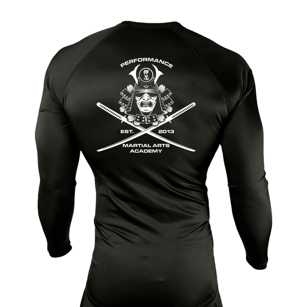 PMAA All Black Rash Guards Long Sleeves #8254 A