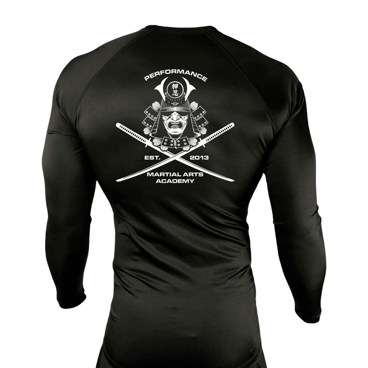 PMAA All Black Rash Guards Long Sleeves #8254 A