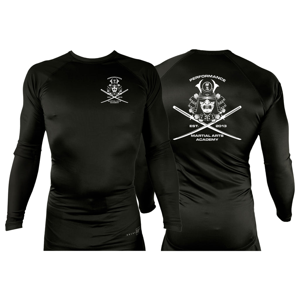 PMAA All Black Rash Guards Long Sleeves #8254 A