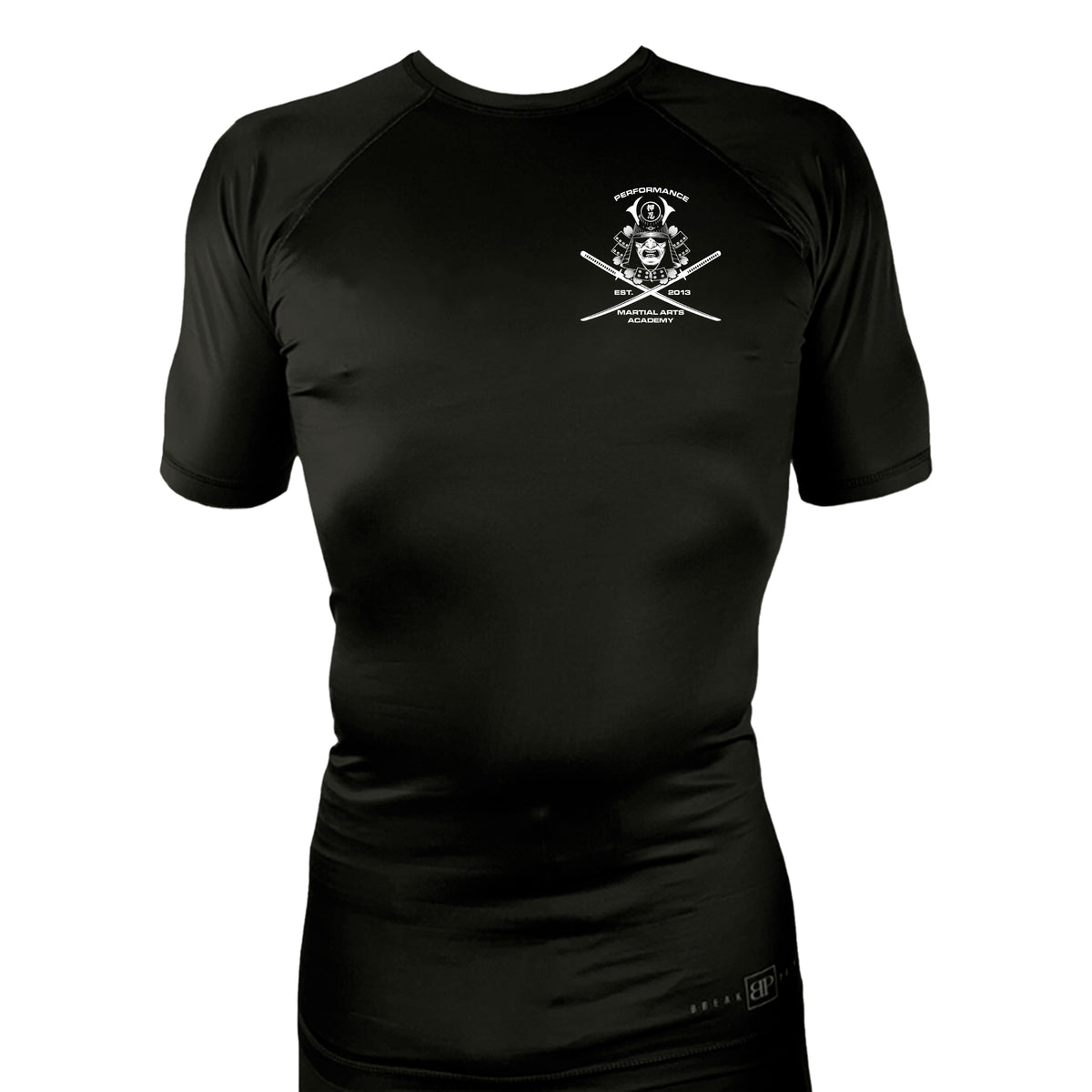 PMAA All Black Rash Guards Short Sleeves #8254 A