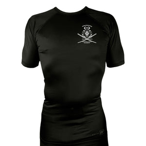 PMAA All Black Rash Guards Short Sleeves #8254 A
