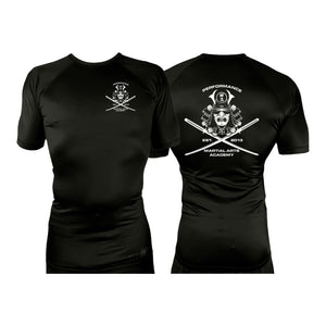 PMAA All Black Rash Guards Short Sleeves #8254 A