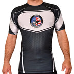 Capitol Martial Arts Academy Rash Guards Black/White #8256 A