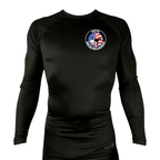 Capitol Martial Arts All Black Custom Rash Guards Long Sleeves #8256 A