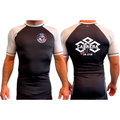 Capitol Martial Arts All Black Ranked Short Sleeve Rash Guards #8256 A