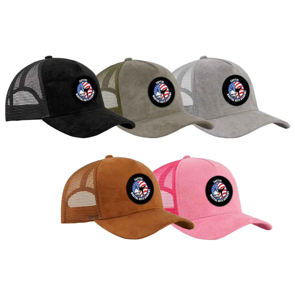 Capitol Martial Arts Suede Trucker Hat #8256 A