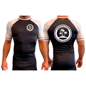 Grapple Cove All Black Ranked Short Sleeve Rash Guards #8259 A
