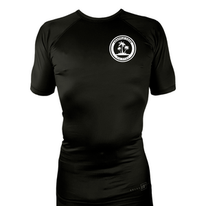Grapple Cove All Black Rash Guards Short Sleeves #8259 A