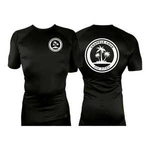 Grapple Cove All Black Rash Guards Short Sleeves #8259 A