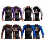 Tooele Martial Arts All Black Ranked Long Sleeve Rash Guards #8261 A