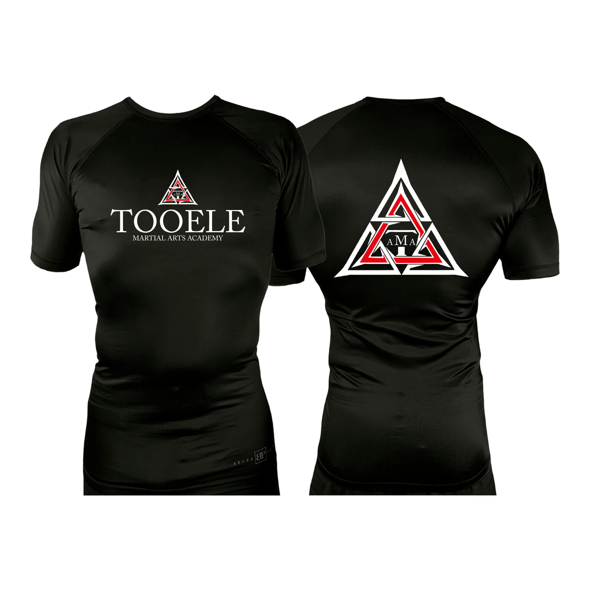 Tooele Martial Arts All Black Rash Guards Short Sleeves #8261 A