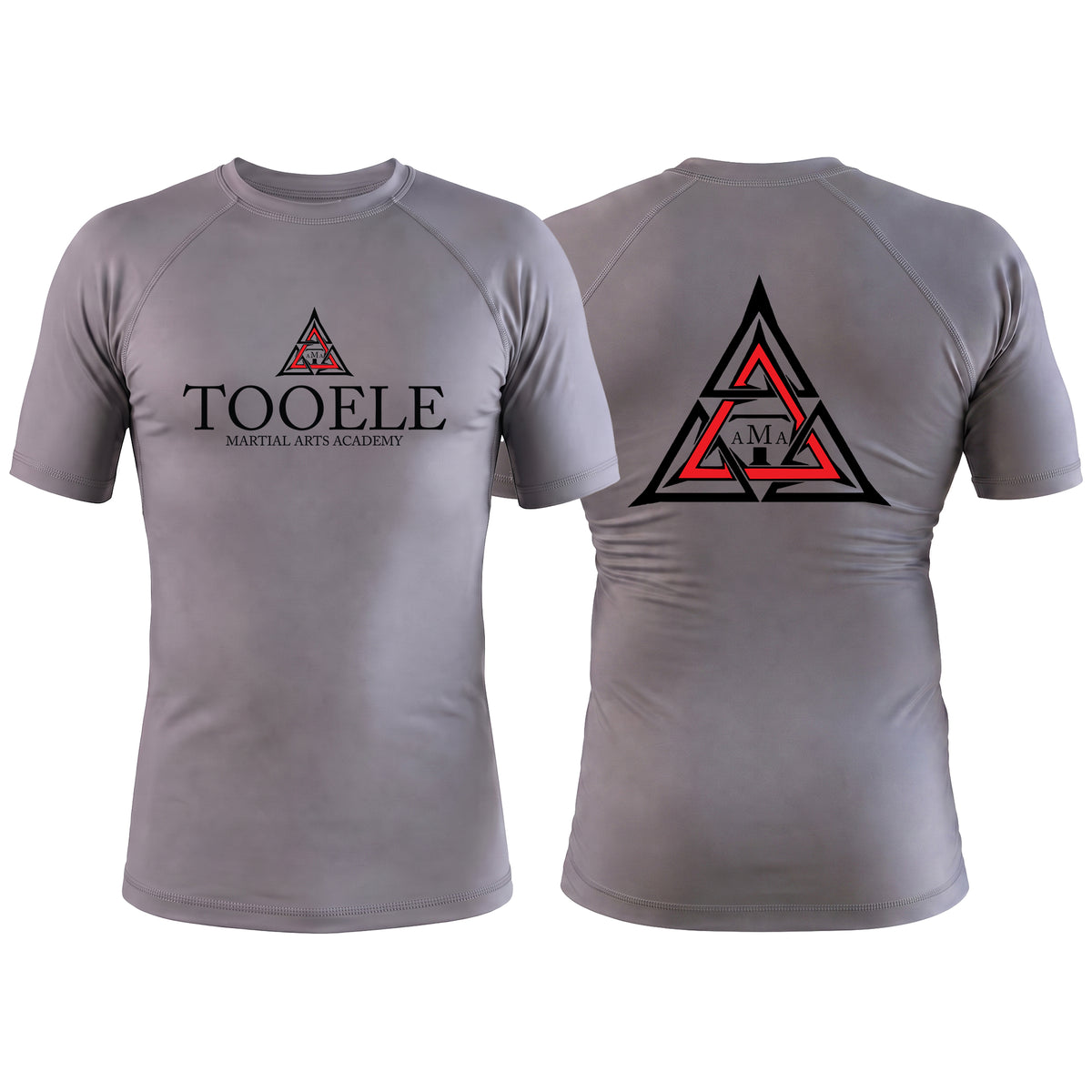 Tooele Martial Arts Gray Custom Rash Guards Short Sleeve #8261 A