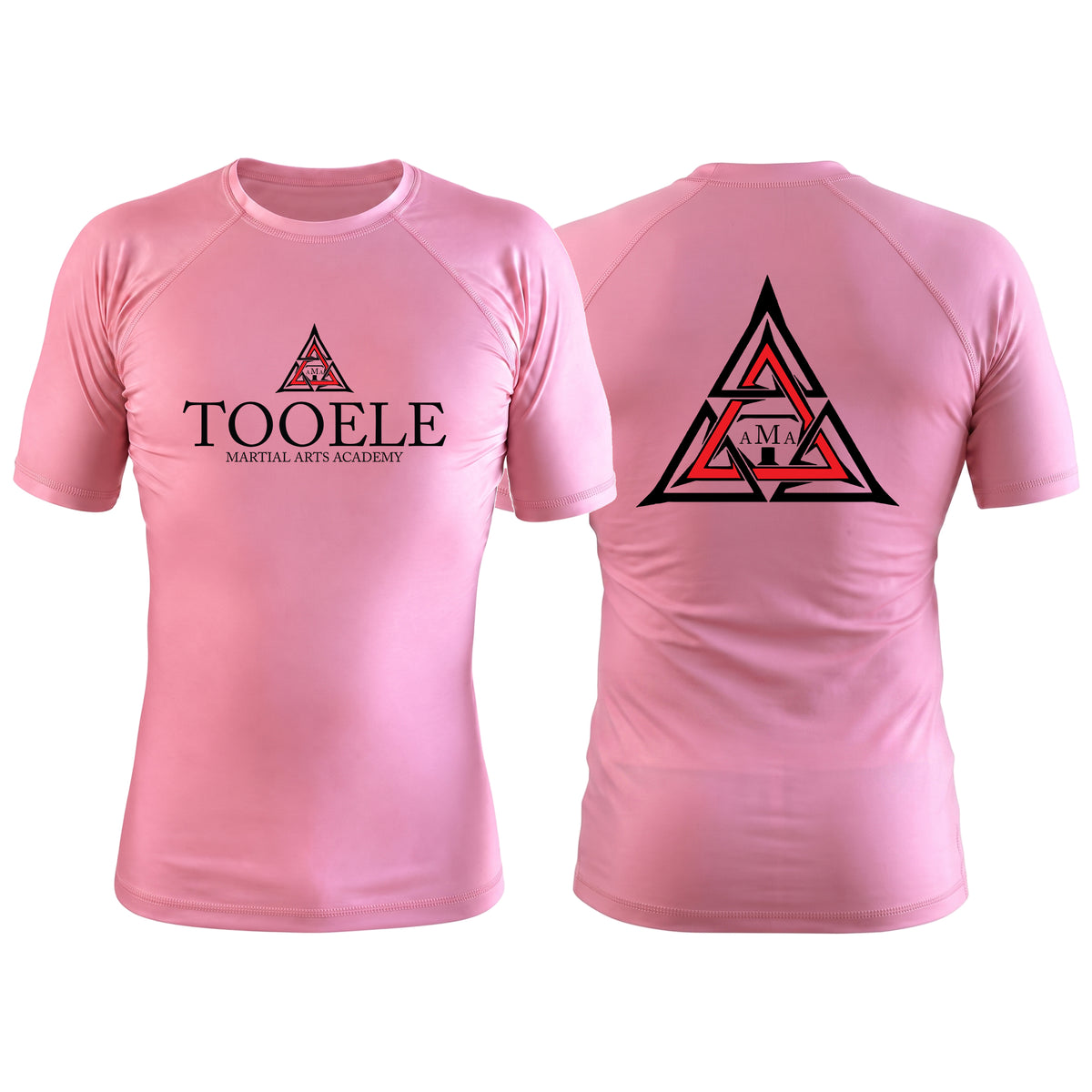 Tooele Martial Arts Pink Custom Rash Guards Short Sleeve #8261 A