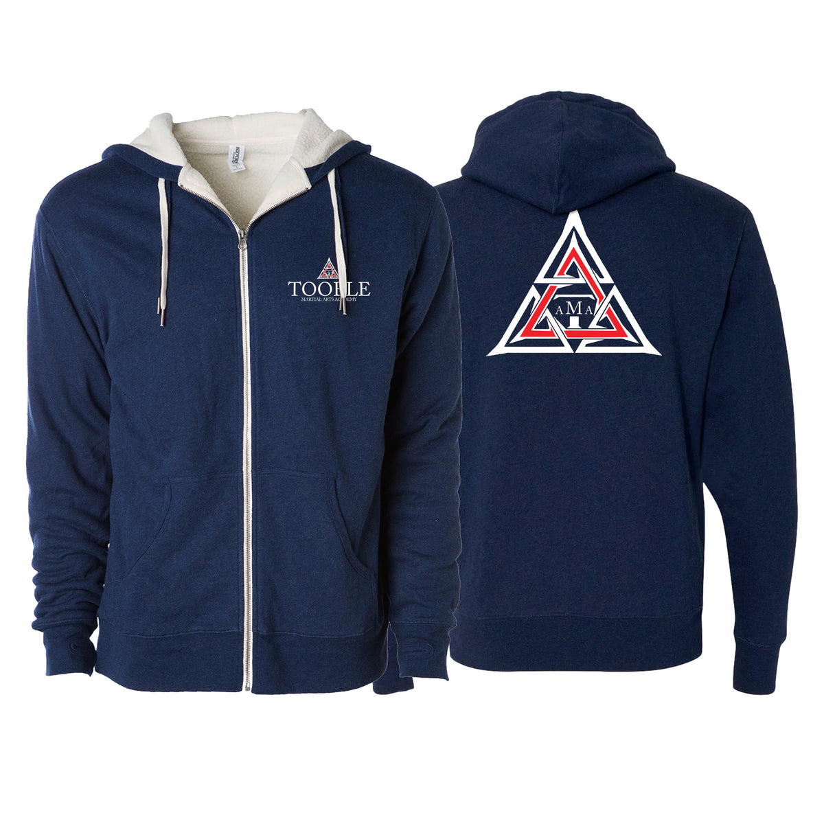 Tooele Martial Arts Sherpa Lined Zip-Up Hoodie #8261 A