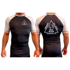 Adapt Jiu-Jitsu All Black Ranked Short Sleeve Rash Guards #8262 A