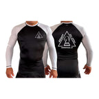 Adapt Jiu-Jitsu All Black Ranked Long Sleeve Rash Guards #8262 A