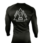 Adapt Jiu-Jitsu All Black Rash Guards Long Sleeves #8262 A