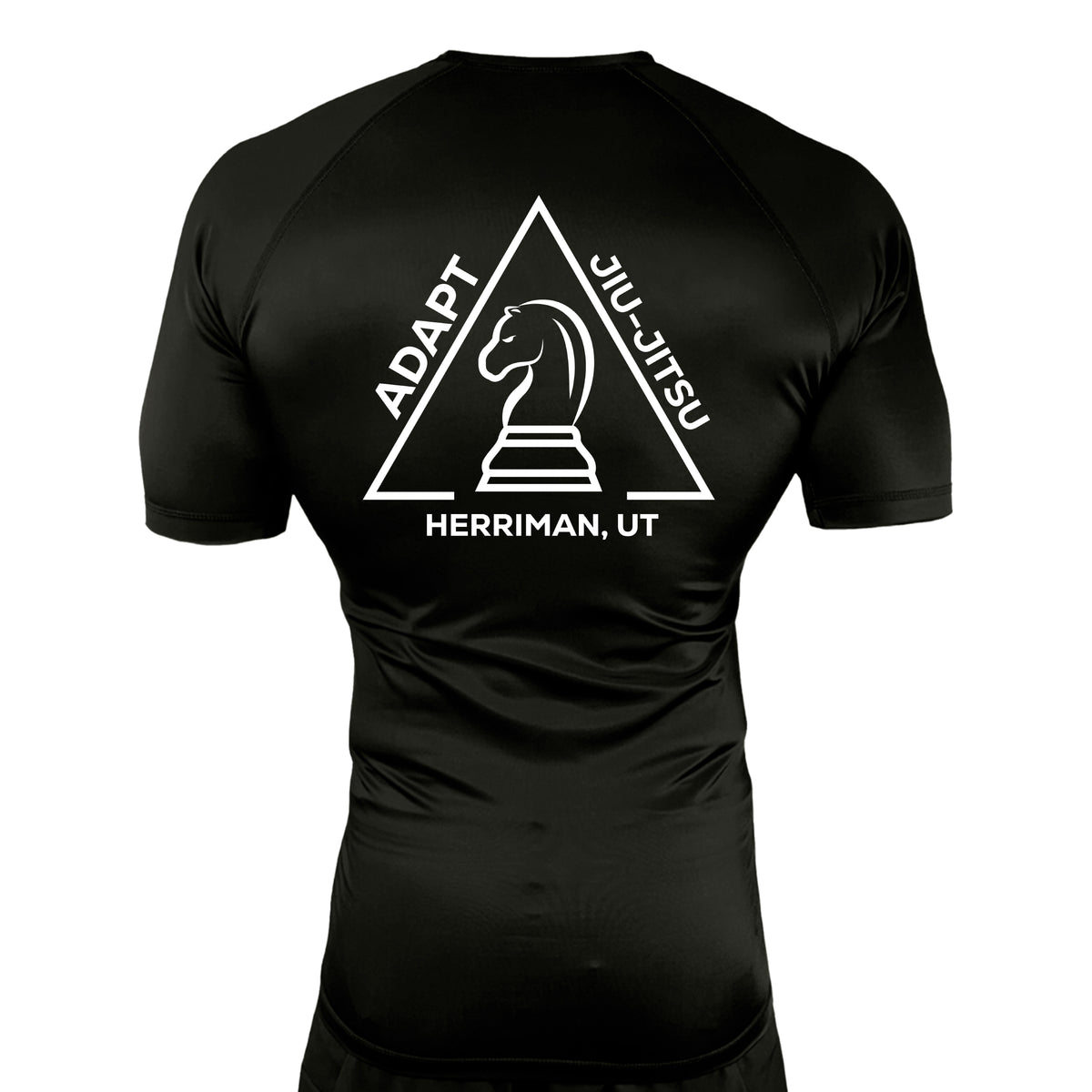 Adapt Jiu-Jitsu All Black Rash Guards Short Sleeves #8262 A