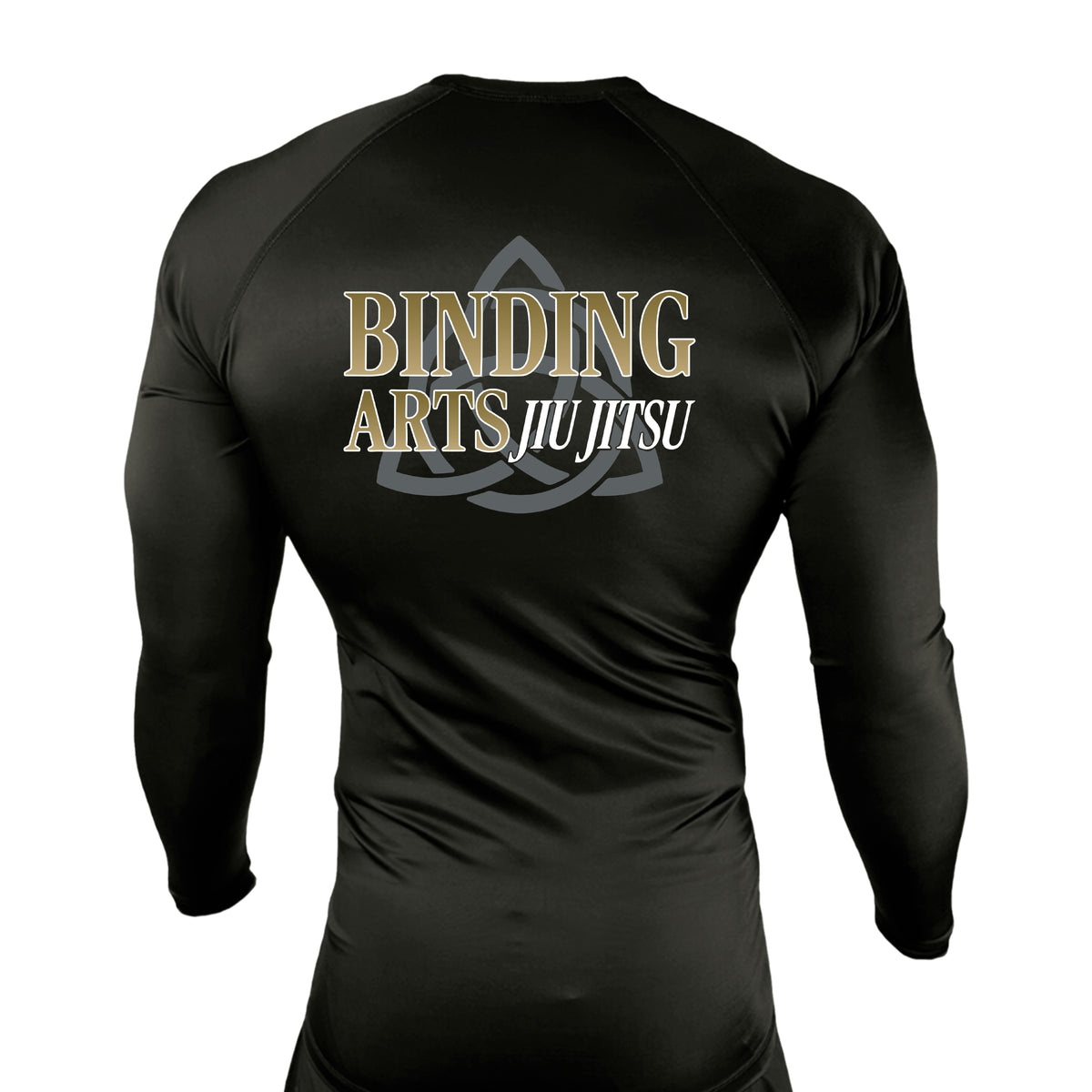 Binding Arts Jiu Jitsu All Black Rash Guards Long Sleeves #8263 A