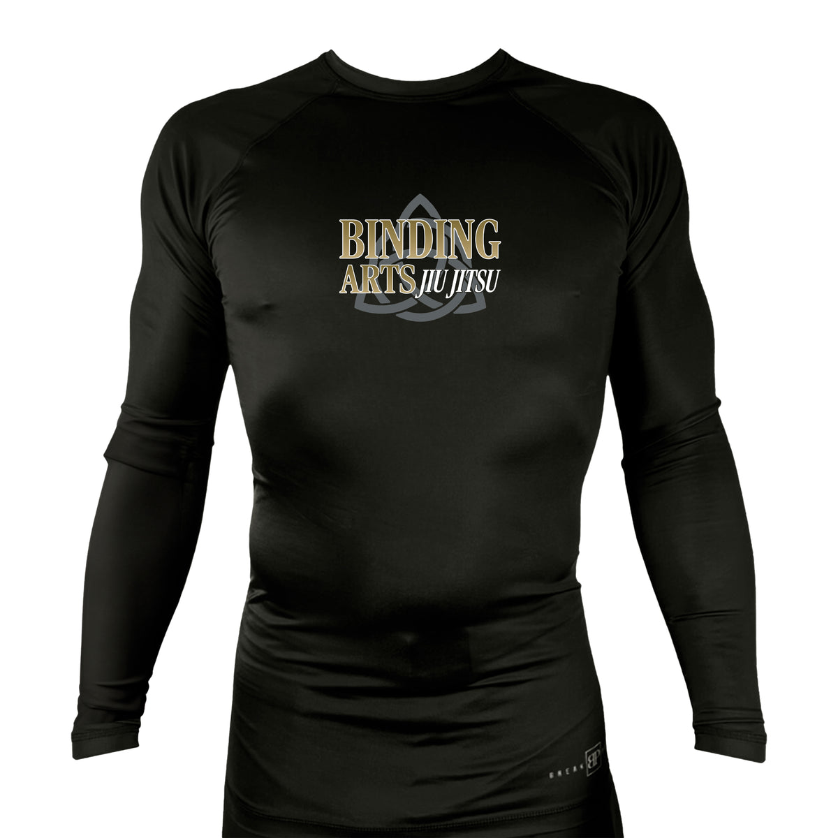 Binding Arts Jiu Jitsu All Black Rash Guards Long Sleeves #8263 A