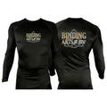 Binding Arts Jiu Jitsu All Black Rash Guards Long Sleeves #8263 A