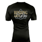 Binding Arts Jiu Jitsu All Black Rash Guards Short Sleeves #8263 A