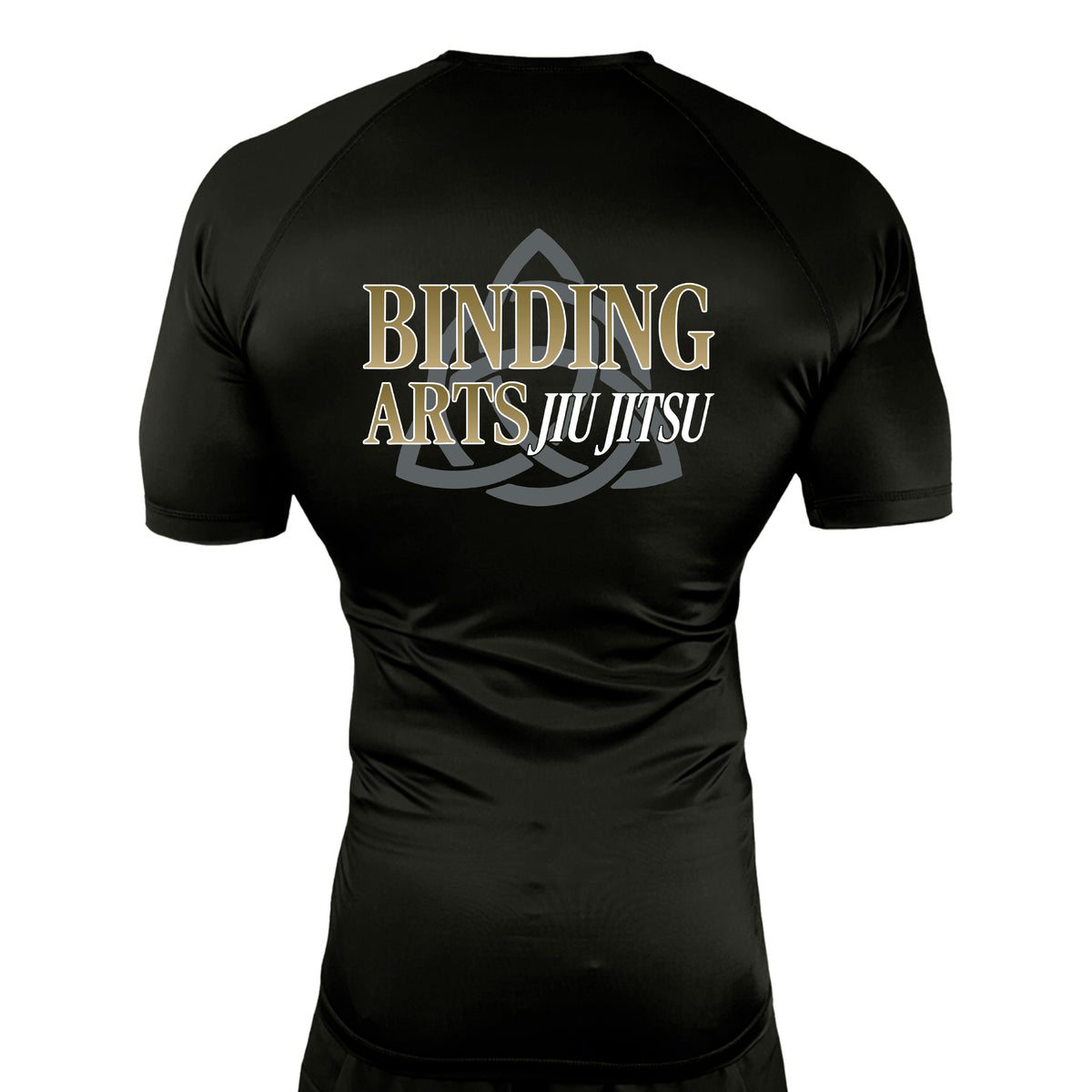Binding Arts Jiu Jitsu All Black Rash Guards Short Sleeves #8263 A