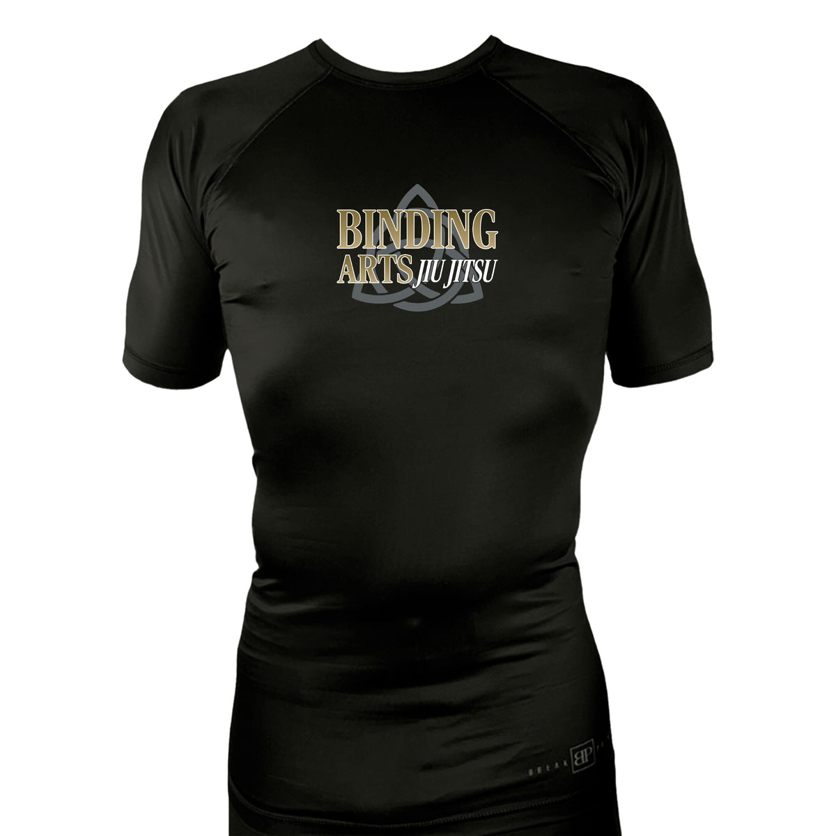 Binding Arts Jiu Jitsu All Black Rash Guards Short Sleeves #8263 A