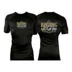 Binding Arts Jiu Jitsu All Black Rash Guards Short Sleeves #8263 A
