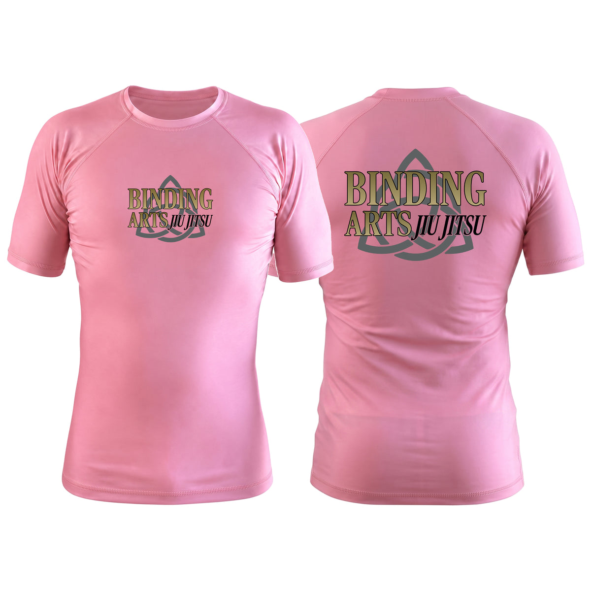 Binding Arts Jiu Jitsu Pink Custom Rash Guards Short Sleeve #8263 A