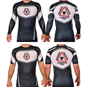 Mckinzie Jiu Jitsu Academy Rash Guards Black/White #8264 A